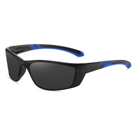 willochra Wrap Around Design Full lens Polarized Reading Sunglasses for Men Driving Running Sports Reader Square Style Unisex (black blue, 1.25, x)