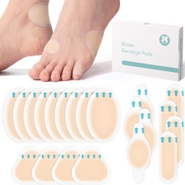 Dr. JK- Hydrocolloid Gel Blister Bandages for Feet, 21 pcs, Waterproof Blister Prevention Pads for Heels, Toes and Fingers (Variety Pack)