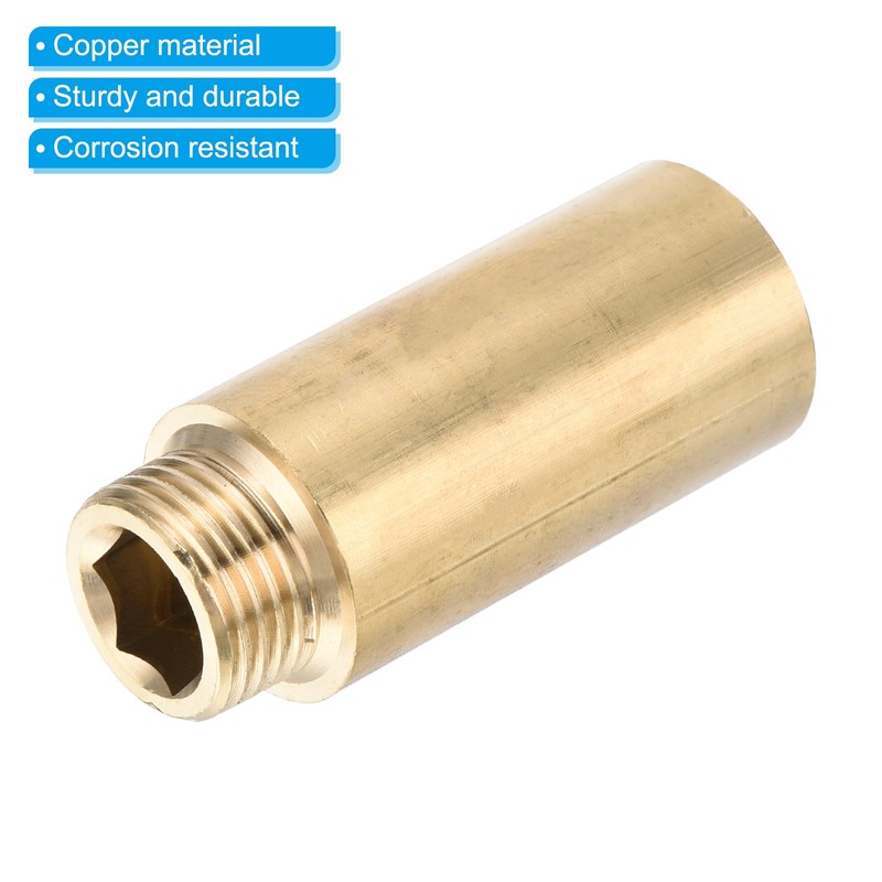 PATIKIL Shower Head Extension Arm, 2 Pack Brass G1/2 Male