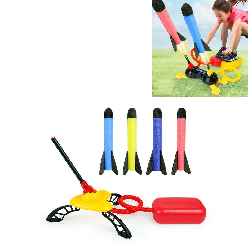Launcher Toy Stomp On Battery Free Soft Foam Plastic Base