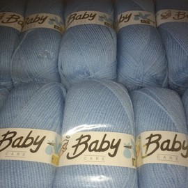5 x 100g Wool Craft Baby care DK Yarn Knitting Pattern baby blue