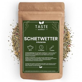 Schietwetter Tea 200 g Herbal Tea Loose without Additives - Tea Blend with Raspberry Leaves, Mint & Flowers - Aromatic Herbal Tea Blend by Taste Market