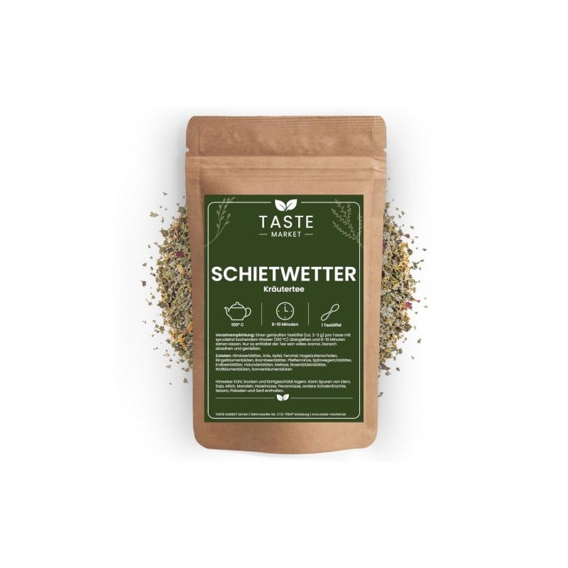 Schietwetter Tea 200 g Herbal Tea Loose without Additives -