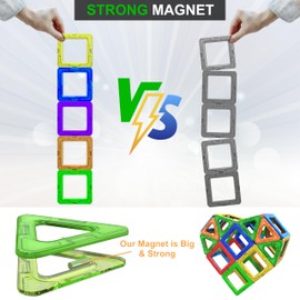 Desire Deluxe Magnetic Building Blocks, 94 Pieces, Construction Building Blocks Set, Montessori Toy, for Children 2-8 Years, Educational Toy for Girls and Boys, Educational Gift