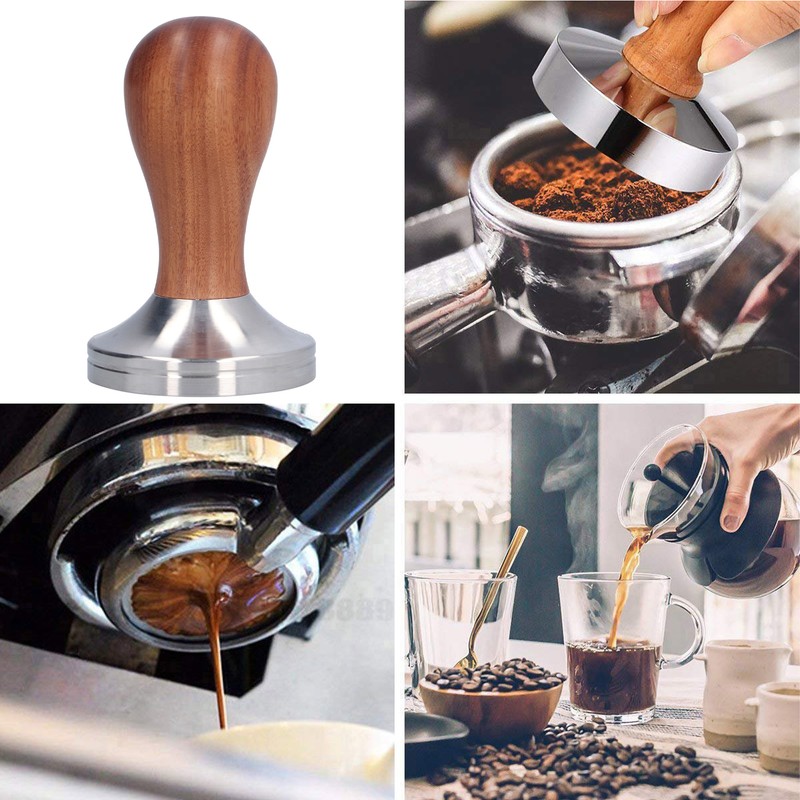 58mm Flat Base Coffee Tamper Manual Stainless Steel Coffee Powder