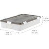IRIS USA WeatherPro Underbed 47 Qt Storage Bins with Lids,