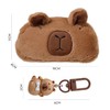 WUFGWBD 1 Capybara Pencil Case, 1 Resin Pendant, Cute Cartoon