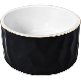 Paper Clip Holder Ceramic Paper Clip Holders Paperclips Holder Dispenser Cute Gold Line Paper Clip Organizer for Desk Binder Clip Holder Bobby Pin Hair Clip Holder Gift for Office Black