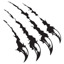 NBFU Claw Scratch (Black) (Set Of 2) Premium Waterproof Vinyl Decal Stickers For Laptop Phone Accessory Helmet Car Window Bumper Mug Tuber Cup Door Wall Decoration