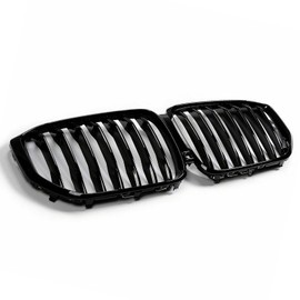 XOPIYAO X5 G05 Grill,Front Kidney Grille Gloss Black Single Slat Grill/Grilles Compatible with 2019 2020 2021 2022 2023 X5 G05