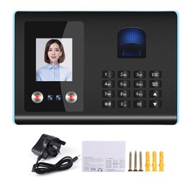 Intelligent Attendance Machine Face Fingerprint Password Recognition Mix Biometric Time Clock for Employees with Voice Broadcast Function Support Multi-language