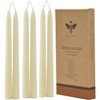 10 inch Natural White Beeswax Taper Candles Set of 6,