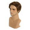 Genovation-MSW-17 Pelucas Cortas Rectas Marrones Para Hombre, Cosplay