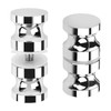 Wvu & Wvo Pack of 2 Shower Door Knobs, Aluminium