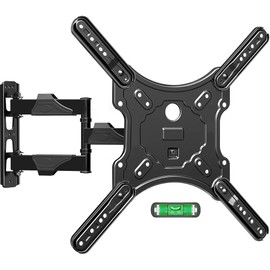 ELIVED TV Wall Mount for Most 26-60 Inch TVs, Swivel and Tilt Full Motion TV Mount with Single Stud Perfect Center Design, Wall Mount Bracket Max VESA 400x400mm, Corner Mount Holds up to 77 lbs.