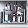 Simple Houseware Under Sink 2-Tier Heavy Duty Expandable Rack Organizer,
