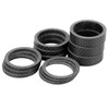X AUTOHAUX 12pcs Headset Spacer Matte Black Carbon Fiber Handlebar