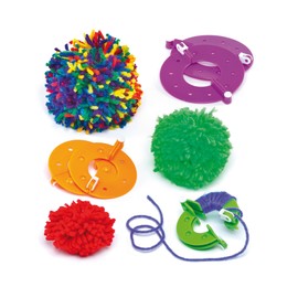 Baker Ross EF880 Reusable Pom Pom Maker Kit, Perfect for Kids to Create and Design for Their Arts and Crafts Projects (Pack of 3)