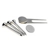 Plain Silver Golf Gift Set of Three Tees, Divot Tool