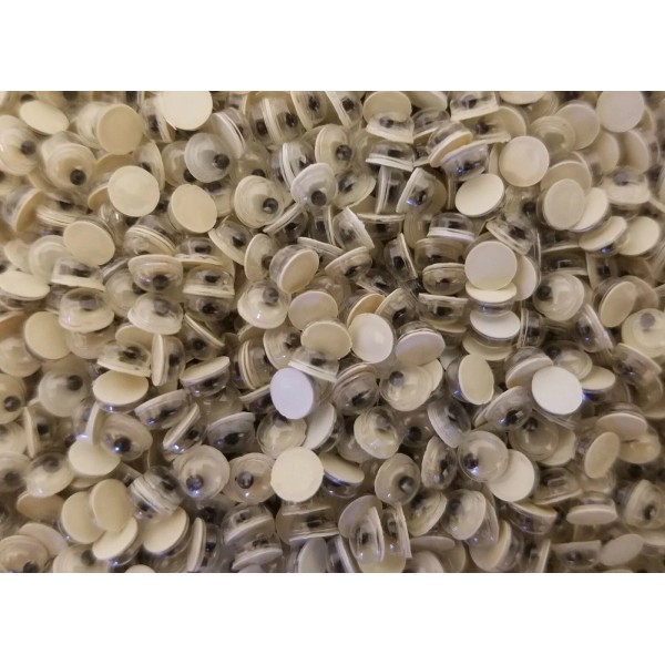 Unbranded 2,000 pcs Black Wiggle Googly Eyes 4mm Tiny Crafts