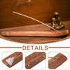 RDNKVB 2 Pack Wooden Incense Burner Buddha Pattern Handmade Incense