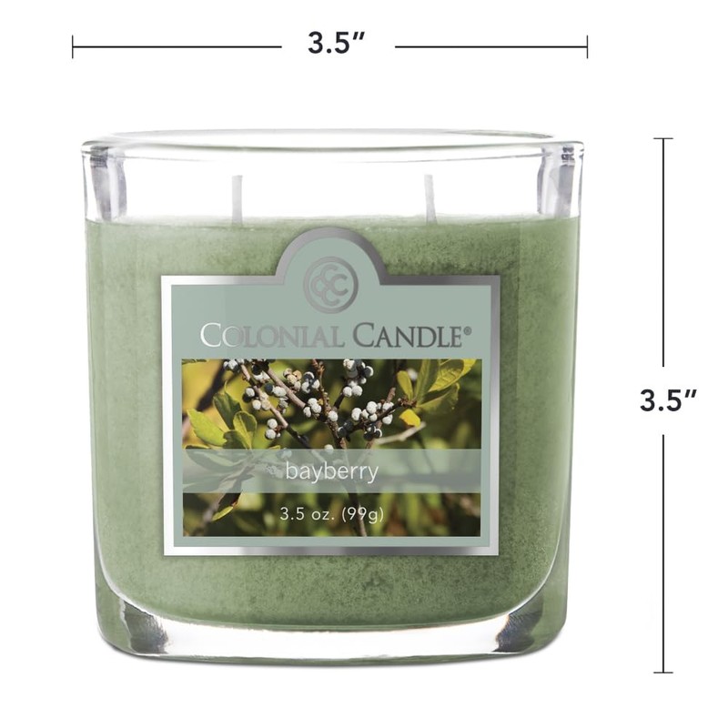 Colonial Candle Bayberry Scented Jar Candle, 2 Wick, 3.5 oz,