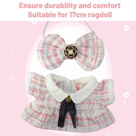 GWAWG 2 Stück Puppen, Pullover, Zubehör für Puppen, Outfits für 17 cm große Puppen, Kleidung für 17 cm große Puppen, Stylisches Outfit, Plüschpuppen-Kleidung