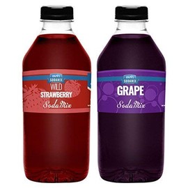 Ralph's 32oz (Quart) TWO Pack Sparkling Water Soda Maker Flavors Syrup | Strawberry | Grape | Sodamix