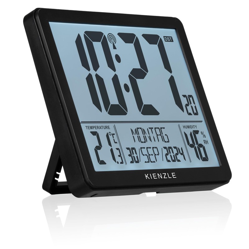 Kienzle Digital XXL Radio-Controlled Alarm Clock with Large Display, Temperature