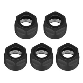 5 Pieces/Set ER16A Collet Er16 Collet Er16 Clamping Nut Set Nut Hex Nut Type M19 for ER CNC Milling Chuck Holder Lathe