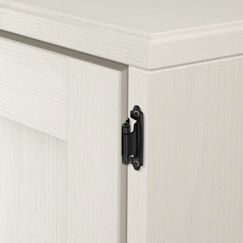 knobelite 20 Pack (10 Pair) 1/2" Overlay (Variable) Cabinet Hinges,