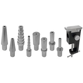 BenchPro™ 8 Piece Forming Ring Mandrel Set 1" Tang with Benchtop Mandrel Holder and Anvil Jewelry Making Metal Forming Metalsmithing Tool