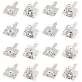FOCMKEAS 20PCS AAA/Single-L-one Stainless Steel Metal Battery Spring Positive and Negative Conversion Spring Contact Nickeling Plate