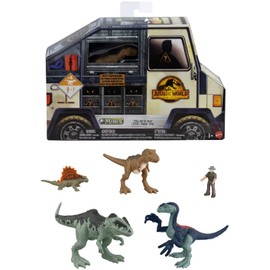 Mattel Jurassic World Jurassic World GWP74 New Ruler Minifigure Multi Pack (With Limited Edition Dimetrodon) [Dinosaur Toy] [3 Years Old and Up]