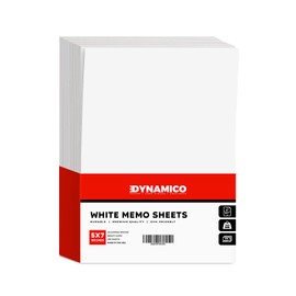 White Memo Sheets Paper – Perfect for Quick Notes, To-Do Lists and Reminders for School, Office and Business | 5 x 7 Inches | 24lb Bond / 60lb Text (90gsm) Paper | 250 Sheets per Pack
