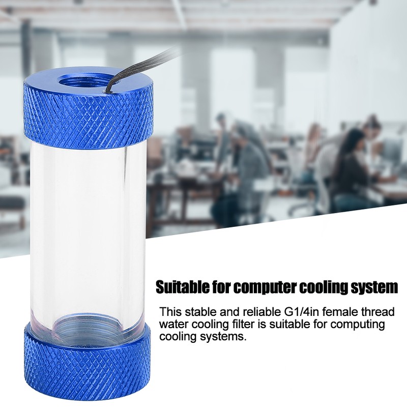 G1/4 Female Thread Water Cooling Filter Metal PC Computer Cooler