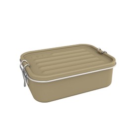 SIGG Gemstone Box Beige Lunch Box, Leak-proof Lunch Box for Office, School and Outdoor, Bread Box Made of High-Quality 18/8 Stainless Steel for on the Go