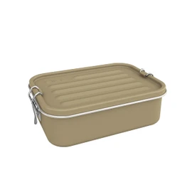SIGG Gemstone Box Beige Lunch Box, Leak-proof Lunch Box for Office, School and Outdoor, Bread Box Made of High-Quality 18/8 Stainless Steel for on the Go