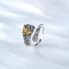 BEILIN Sunflower Bee Rings 925 Sterling Silver Spoon Ring Vintage