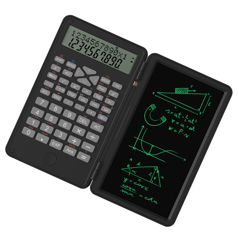 Scientific Calculator with Erasable Writing Board 240 Functions 2 Line