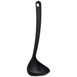 Pearl Metal BiT Action G-5002 Ladle, Black, 9.1 x 2.9 x 3.0 inches (23 x 7.3 x 7.5 cm), Standing Mini Nylon Ladle
