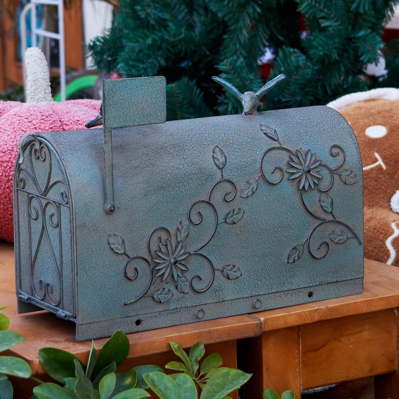 MEIYIHUI Heavy Duty Galvanized Steel Mailbox Post, Rural Mail Box