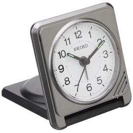 Seiko Clock QQ638S Table Alarm Clock, Analog, Small, Product Size: 3.1 x 6.8 x 0.9 inches (7.8 x 17.2 x 2.4 cm)
