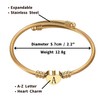 LSxAB Gold F Letter Bangle Initial Bracelets Women Love Heart