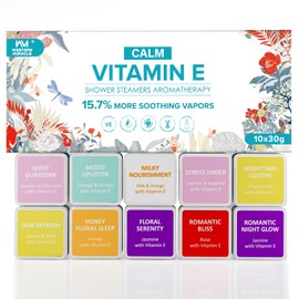 Shower Steamers Aromatherapy 10 Pack - Shower Bombs Birthday Gifts for Women, Men, Mom, Organic Essential Oils, Self Care, Stress Relief, Relaxation Home SPA Christmas