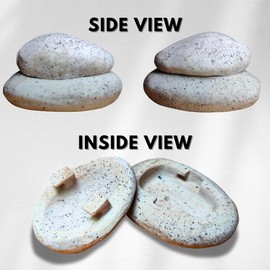 Vyxara SafeStone Hide-a-Key Rock Zen Stacking Stone - Weatherproof Realistic Key Hider for Outdoor Use, Secure Hidden Storage for Spare Keys, Durable and Discreet Key Holder for Garden, Yard & Patio