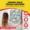 Heavy Duty Drywall Anchors and Screws Kit Including Toggle Anchors