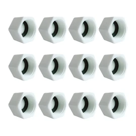 HLIWS 12 Pcs 3/4-inch BSP Threaded Blanking Cap,Drain Cap Seal,Appliance Trap Blanking Cap with gasket,for Water pipe,Washing Machine,etc(Female thread)