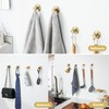 SAYAYO Self Adhesive Hooks for Hanging, Brushed Gold Towel Hook