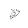 925 Sterling Silver Toe Ring Butterfly CZ. Size Adjustable